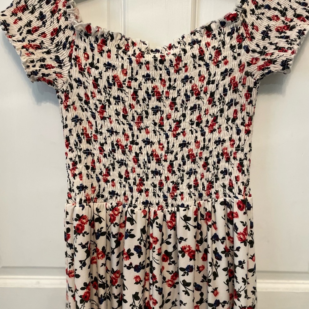 Floral Smocked Off-Shoulder Dress